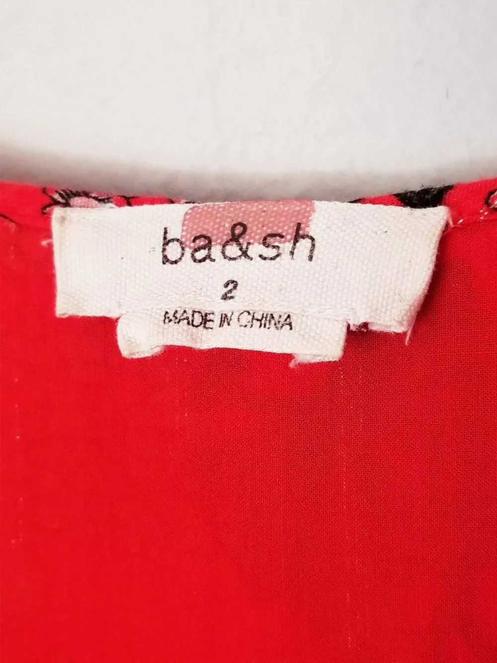 ba&sh Eve Red Floral Metallic Boho Flowy Dress Size 2, US 8 Medium Flowy $235 - Picture 10 of 16